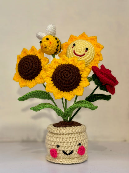 Garden Bliss Crochet Pot