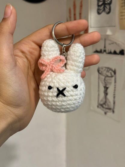 Crochet Miffy Keychain