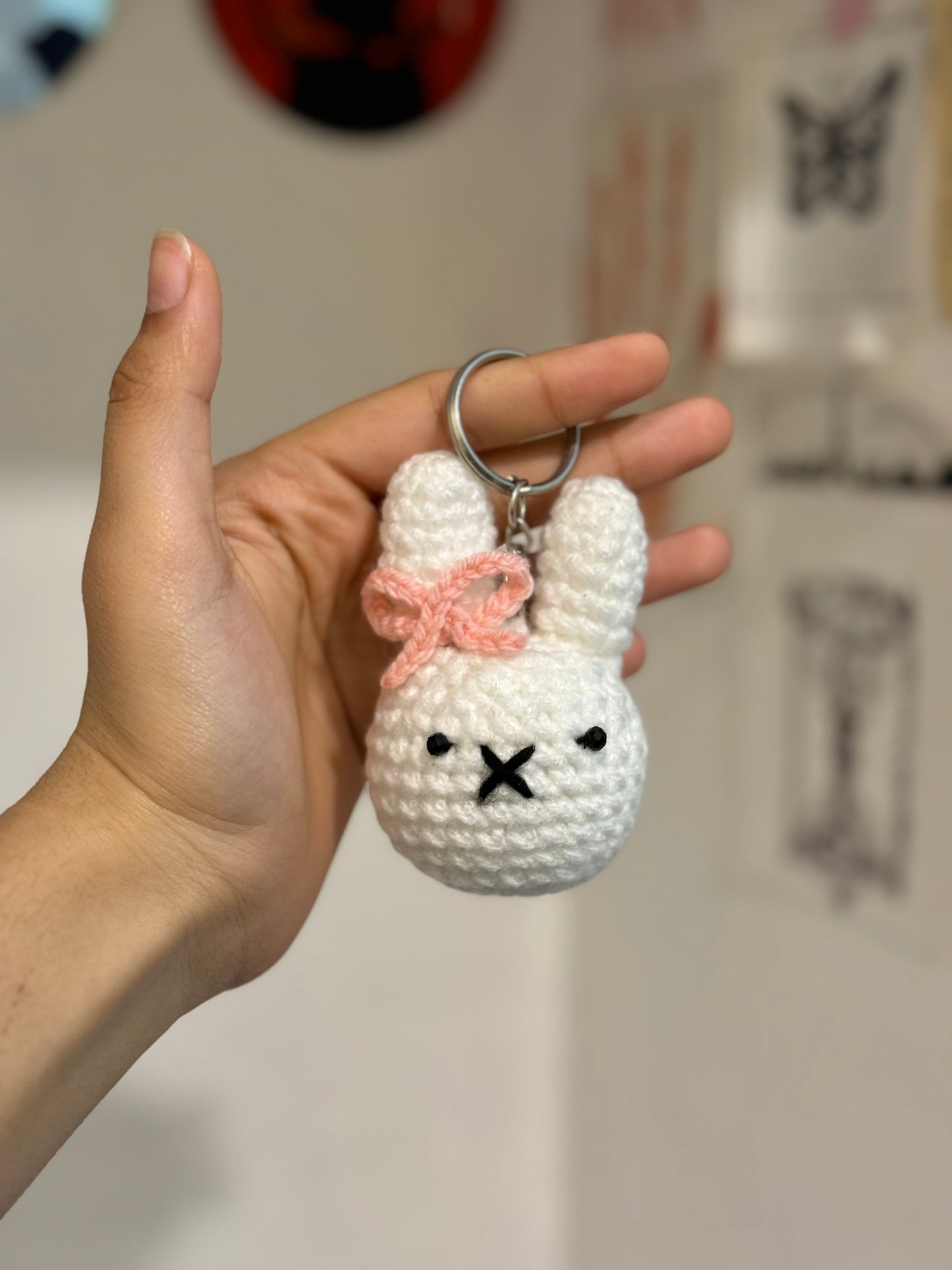 Crochet Miffy Keychain