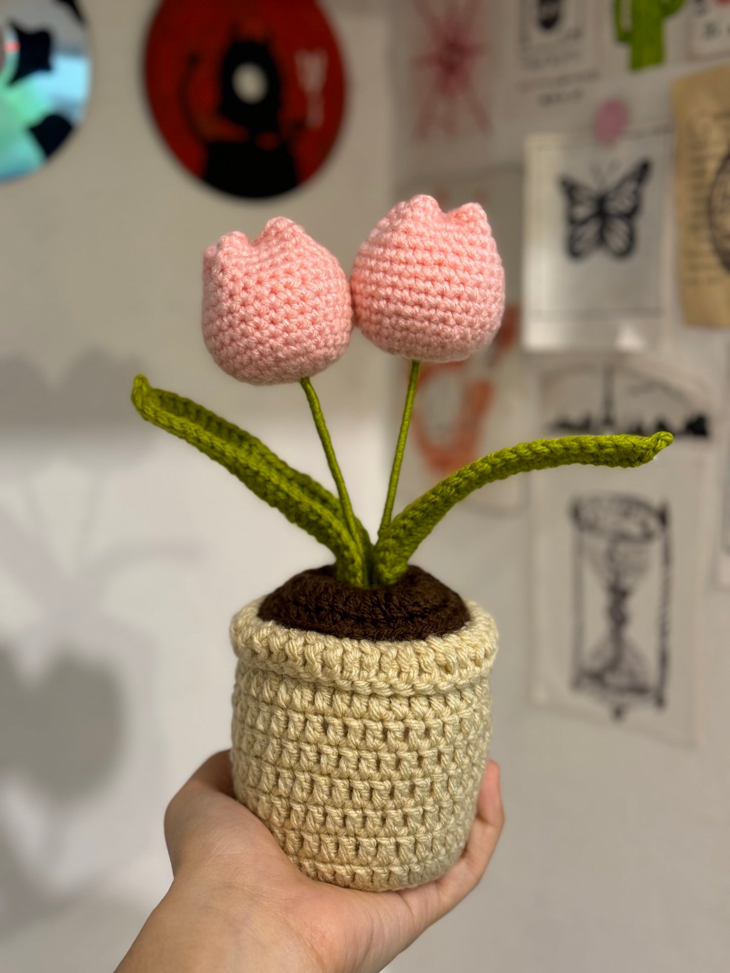 Crochet Tulip Pot 🌷