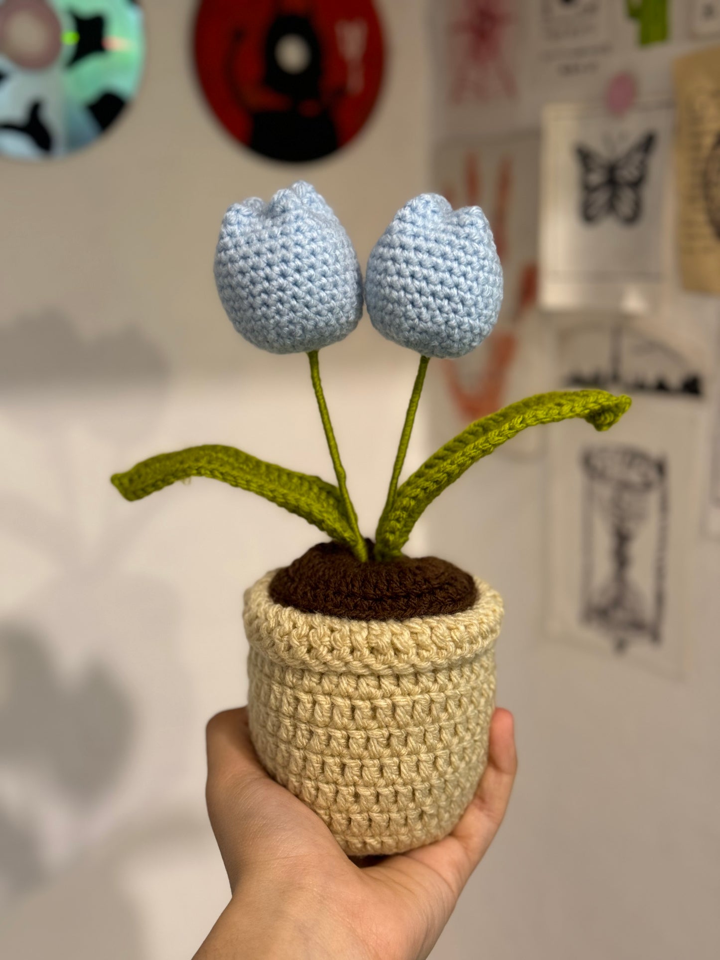 Crochet Tulip Pot 🌷