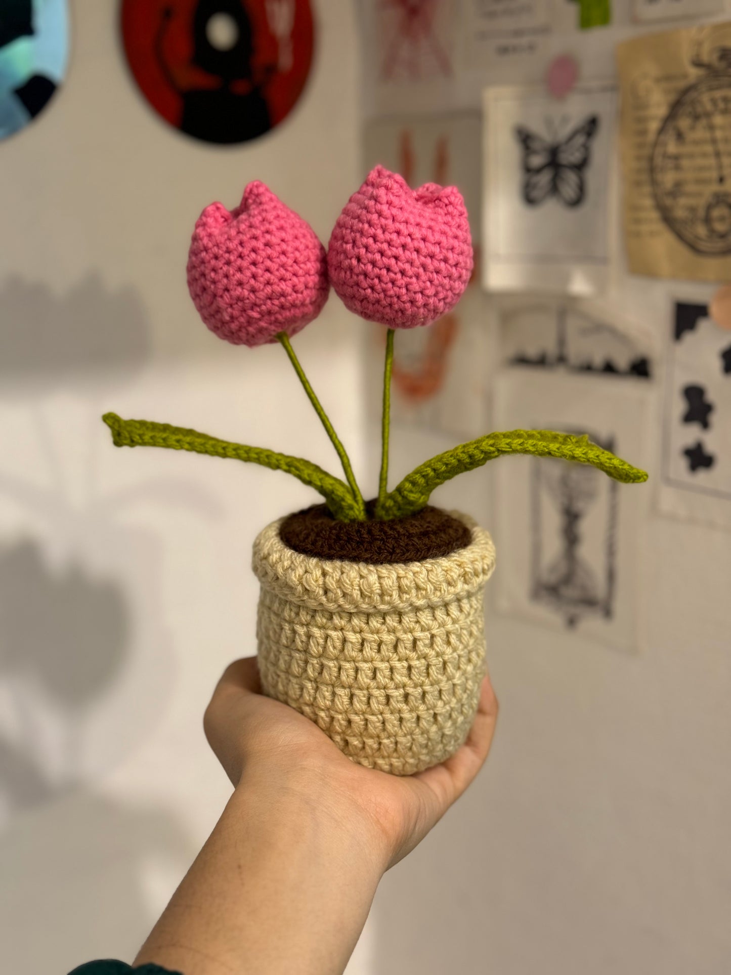 Crochet Tulip Pot 🌷